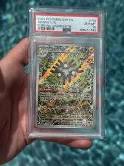 Pokemon TCG Magneton 159 SVP Surging Sparks ETB Promo Holo English PSA 10 - Image 2