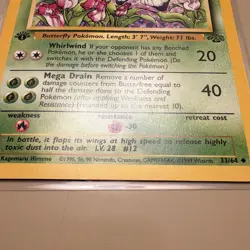Pokemon TCG Butterfree Jungle 33/64 1st Edition Uncommon - Image 3