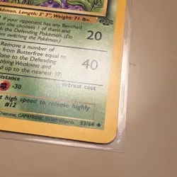 Pokemon TCG Butterfree Jungle 33/64 1st Edition Uncommon - Image 4