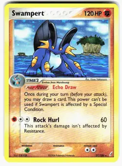 Swampert (EX Crystal Guardians) 27/100 Holo Holo Rare Deck Exclusives Pokemon NM - Image 1