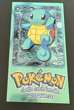 Squirtle 2 of 5 Topps 1999 Chrome Oversized Box Topper Series 1 Pokemon Card - Image 1