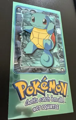 Squirtle 2 of 5 Topps 1999 Chrome Oversized Box Topper Series 1 Pokemon Card - Image 2