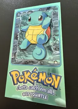 Squirtle 2 of 5 Topps 1999 Chrome Oversized Box Topper Series 1 Pokemon Card - Image 3