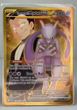 The Pokemon Company Team Rocket's Mewtwo ex 240/182 Hyper Rare Full Art Holo - Image 1