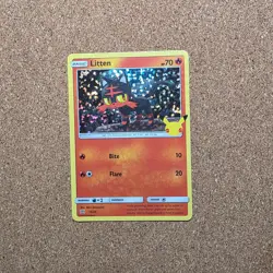 Litten 15/25 McDonalds Pokemon Card 25th Anniversary Holo *CZ - Image 1