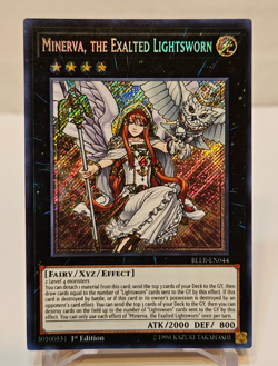 Minerva, the Exalted Lightsworn BLLR-EN044 Secret Rare 1st Edition Yugioh 2091 - Image 1