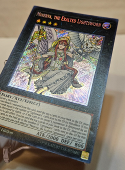 Minerva, the Exalted Lightsworn BLLR-EN044 Secret Rare 1st Edition Yugioh 2091 - Image 2