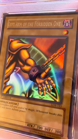 Left Arm of the Forbidden One LOB-EN123 1ST EDITION PSA 8 NM-MT - Image 2