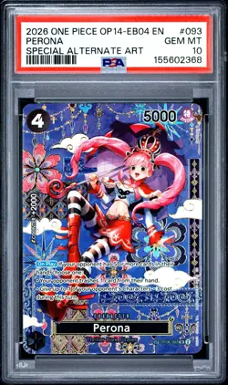 PSA 10 2026 ONE PIECE OP14 EB04 THE AZURE SEA'S SEVEN 093 PERONA SPECIAL ALT ART - Image 1