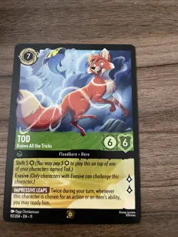 Disney Lorcana - Tod - Knows All The Tricks - Winterspell Non-Foil 92/204 - Image 1