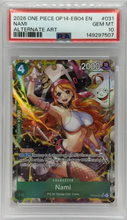 NAMI #031 2026 ONE PIECE OP14-THE AZURE SEA'S SEVEN ALTERNATE ART PSA 10 - Image 1