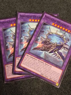 Yugioh! 3x Invoked Oceanus CORI-EN032 Common 1st Ed NM - Image 1