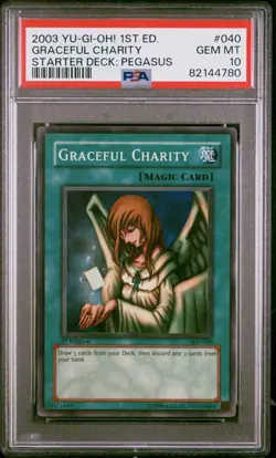 Yugioh 2003 Graceful Charity SDP-040 1st Edition PSA 10 Super Rare - Image 1