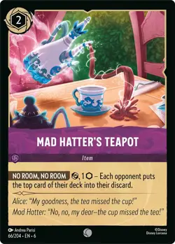 Disney Lorcana Azurite Sea #66/204 Mad Hatter's Teapot Common - Image 1