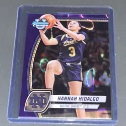 Topps 2024-25 Bowman University Purple Prism Hannah Hidalgo Card #26 Notre Dame - Image 1