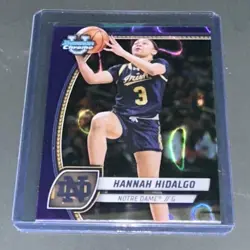 Topps 2024-25 Bowman University Purple Prism Hannah Hidalgo Card #26 Notre Dame - Image 4