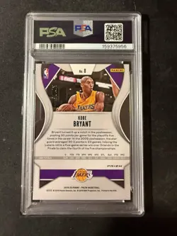 2019 Panini Prizm Purple Kobe Bryant Color Match /75 PSA 10 Gem Mint - Image 2