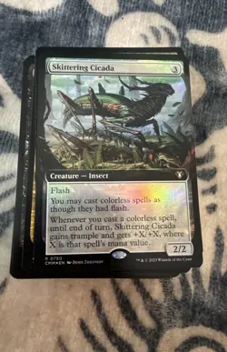Skittering Cicada (Extended Art) Commander Masters Regular - Image 1