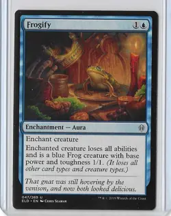 MTG Frogify Throne of Eldraine (ELD) Uncommon Magic Card #047 Unplayed - Image 1