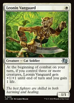Hero Deal, English - 4 x MTG Leonin Vanguard Magic: The Gathering Foundations - - Image 1