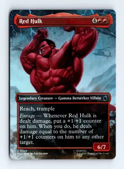 Red Hulk (Borderless) (Foil) 0329 (U) MTG Marvel Super Heroes (MSH) - Image 1