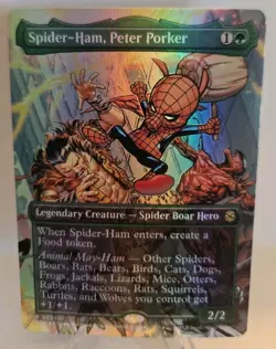 Spider-Ham, Peter Porker (Borderless) MTG Marvel's Spider-Man Foil - Image 1