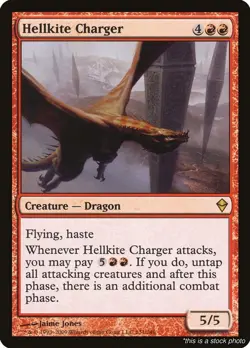 JP Hellkite Charger 131 Zendikar Rare LP - Image 1