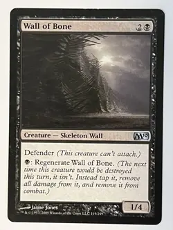 Wall of Bone Magic 2010 (M10) Non-Foil Regular MTG LP - Image 1