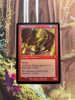 Shivan Dragon - Foil Retro Frame Dominaria Remastered NM MTG - Image 1