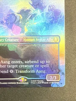 Aang, Swift Savior (Borderless) Foil Avatar: The Last Airbender 298 R NM MTG - Image 2