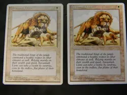 MTG 4th Edition Savannah Lions x2 White Rare Near Mint - Image 1