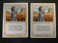 MTG 4th Edition Swords To Plowshares x2 White Uncommon Lightly Played - Image 1