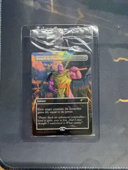 Swords to Plowshares Thanos Marvel Promo Foil Magic The Gathering Card With Mag - Image 2