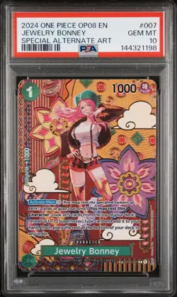 ONE PIECE TWO LEGENDS OP08 JEWELRY BONNEY SP ALT ART ST02 007 PSA 10 GEM MINT - Image 1
