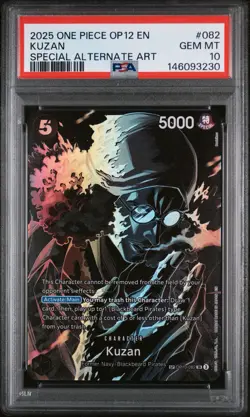 2025 ONE PIECE OP12 KUZAN SPECIAL ALT ART OP10 #082 PSA 10 GEM MINT - Image 1