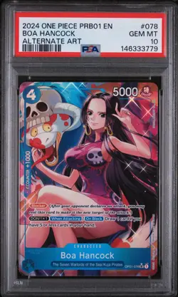 2024 ONE PIECE PRB01 EN BOA HANCOCK ALT ART OP01 #078 PSA 10 GEM MINT - Image 1