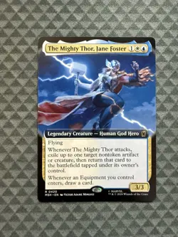 MTG The Mighty Thor, Jane Foster #0420 Ext. Art Rare Marvel Super Heroes (MSH) - Image 1
