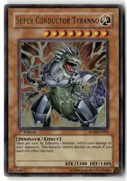Super Conductor Tyranno SD09-EN001 Ultra Rare Yu-Gi-Oh 1st Edition LP - Image 1