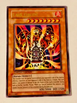 Yugioh TCG Lava Golem IOC-SE4 Limited Edition Ultra Rare LP - Image 1