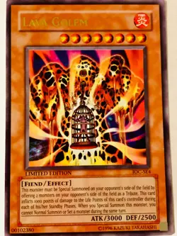 Yugioh TCG Lava Golem IOC-SE4 Limited Edition Ultra Rare LP - Image 2