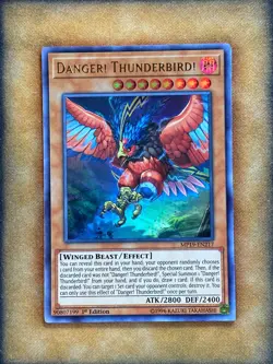 Yugioh Danger! Thunderbird! MP19-EN217 Ultra Rare 1st Ed NM - Image 1