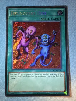 Yu-Gi-Oh! Delinquent Duo LCKC-EN101 Secret Rare Holo Unlimited ed NM - Image 1