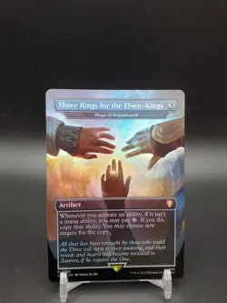 Three Rings for the Elven-Kings Rings of Brightheart FOIL Borderless NM MTG - Image 1