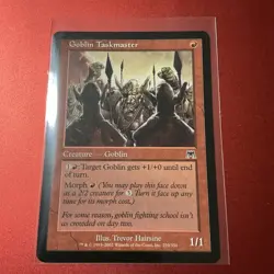MTG Magic The Gathering Card Goblin Taskmaster Creature Goblin Red Onslaught - Image 1