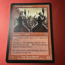 MTG Magic The Gathering Card Goblin Taskmaster Creature Goblin Red Onslaught - Image 2