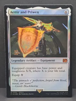 Aettir and Priwen Prerelease FOIL Final Fantasy 14 FFXIV MTG Magic promo NM - Image 1