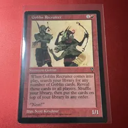 Goblin Recruiter - Visions 80/167 See Pics Uncommon MTG Magic the Gathering - Image 1