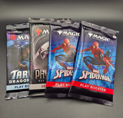 MTG Booster Lot (4 Packs) - Marvel Spider-Man x2, Tarkir Play, Phyrexia Set - Image 1