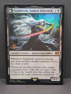 Sephiroth Fabled SOLDIER Prerelease MTG Magic Gathering FFVII Final Fantasy 7 - Image 1