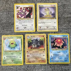Vintage Pokemon Cards Jungle Set Lot 5 Cards MP/HP - Image 1